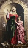 Replika obrazu św. Anny, olej na płótnie, 97x169 cm, Krzeszów